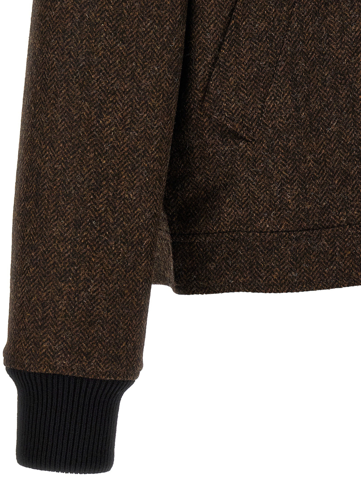 Maison Margiela Wool Bomber Jacket Brown