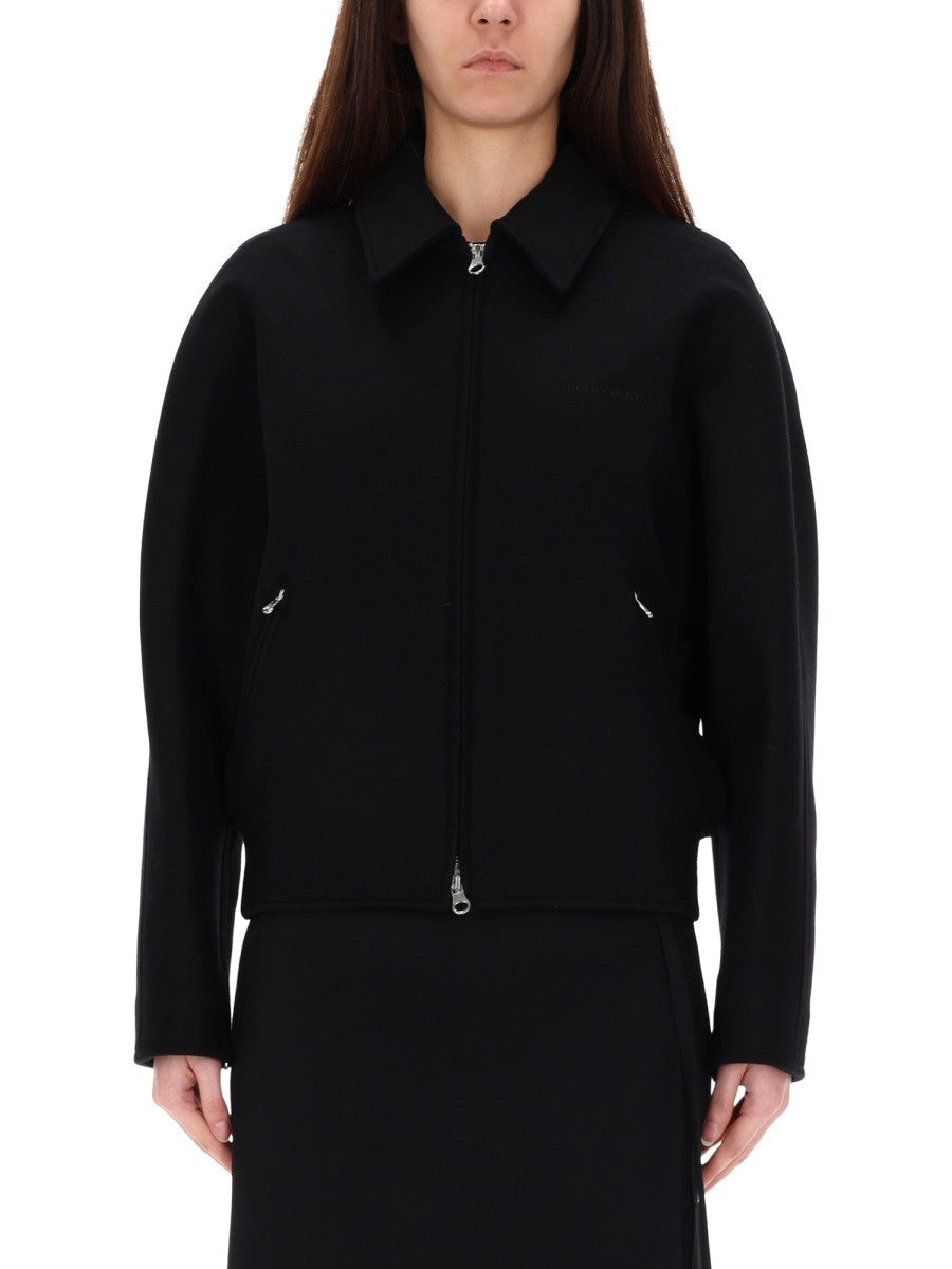 Courreges Women's Wool Bomber Jacket Black Courreges