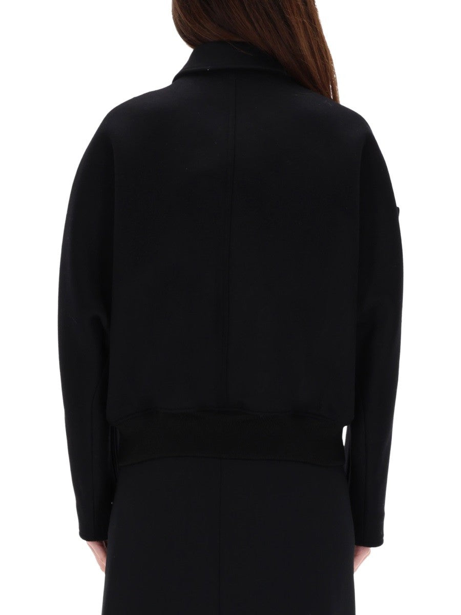 Courreges Women's Wool Bomber Jacket Black Courreges