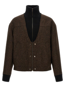 Maison Margiela Wool Bomber Jacket Brown