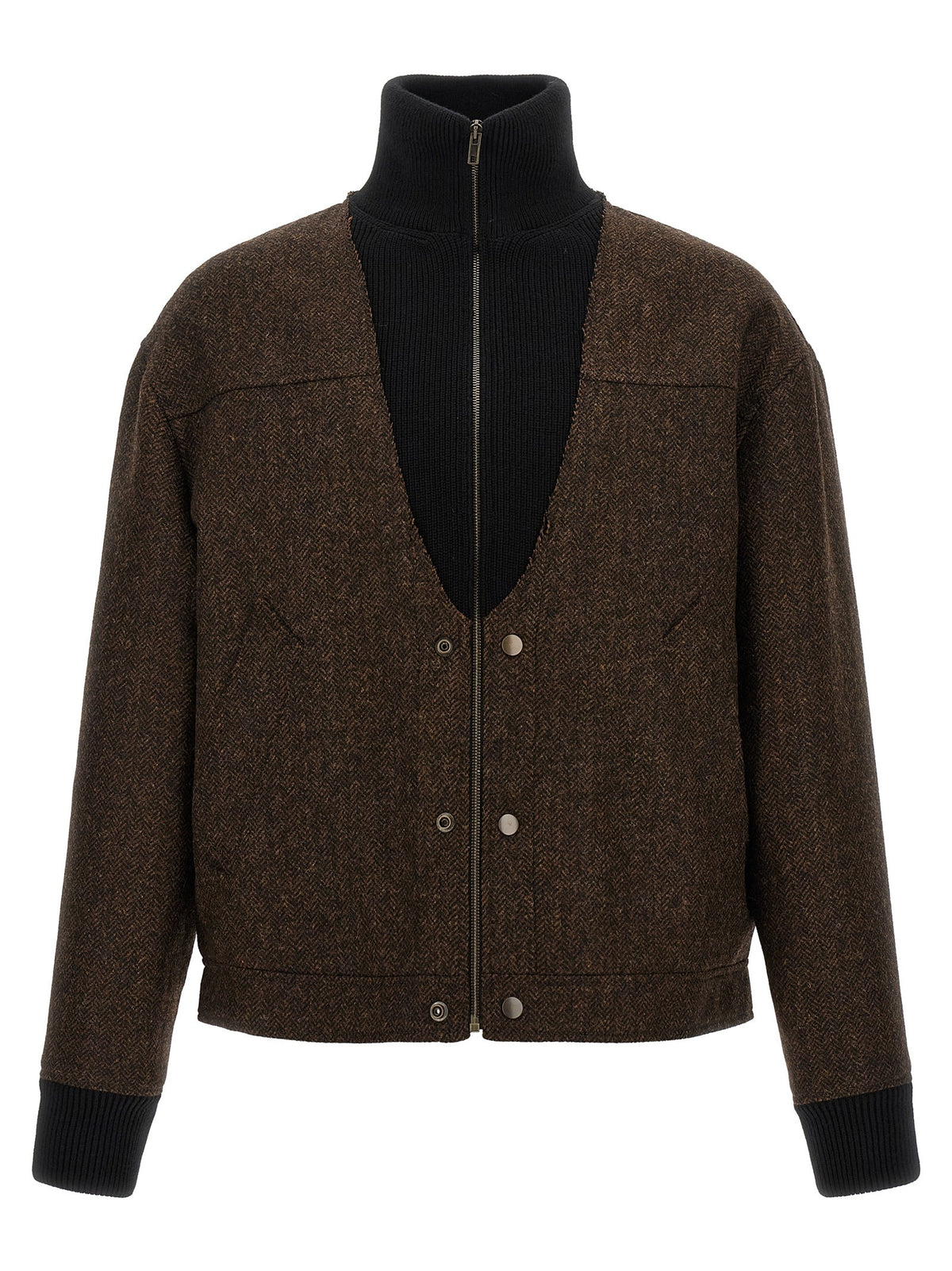 Maison Margiela Wool Bomber Jacket Brown