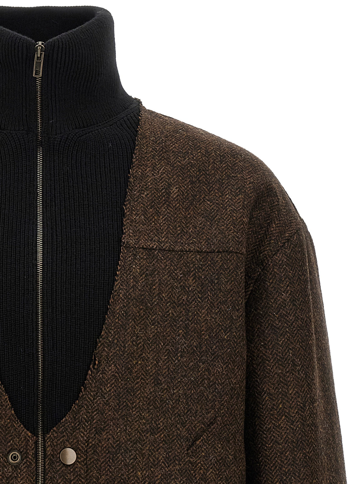 Maison Margiela Wool Bomber Jacket Brown