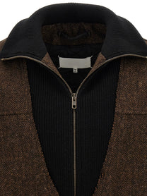 Maison Margiela Wool Bomber Jacket Brown