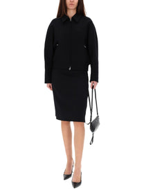 Courreges Women's Wool Bomber Jacket Black Courreges