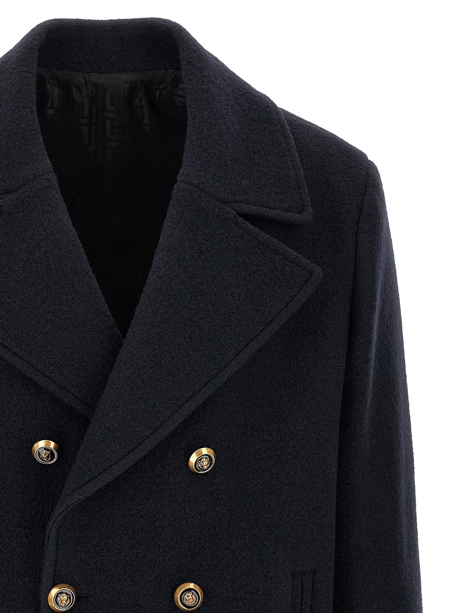 Balmain Wool Caban Blue