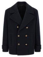 Balmain Wool Caban Blue