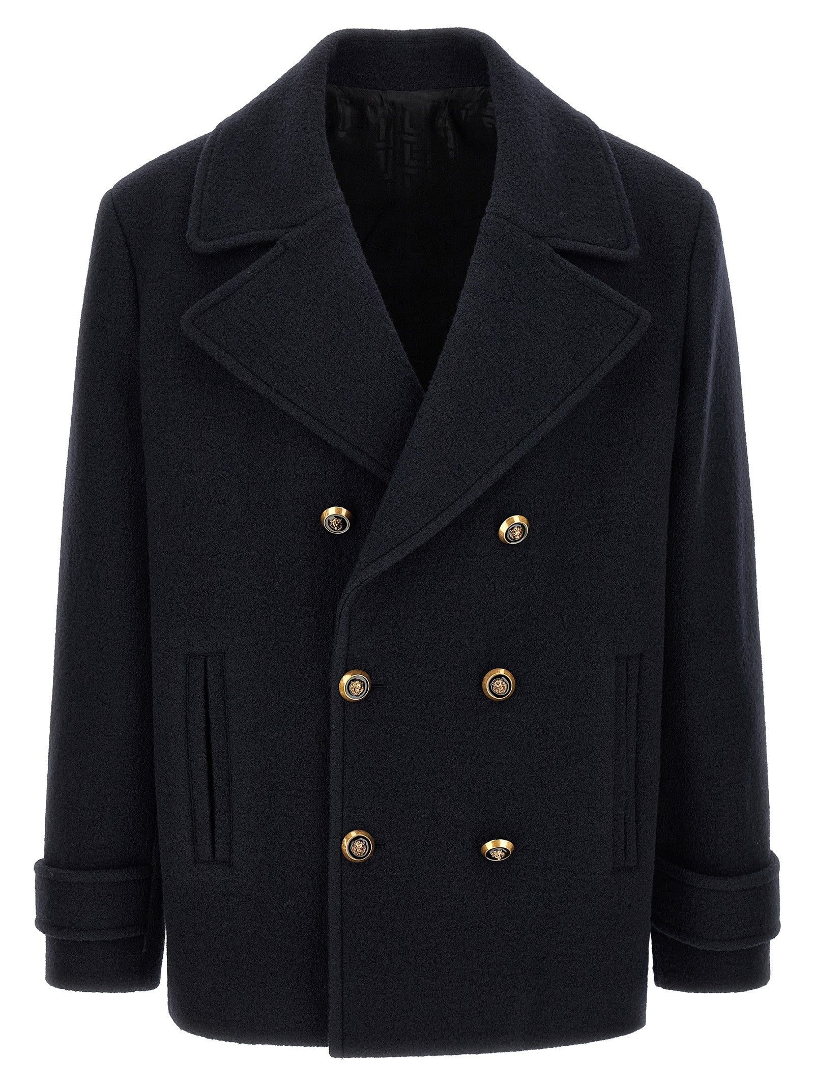 Balmain Wool Caban Blue