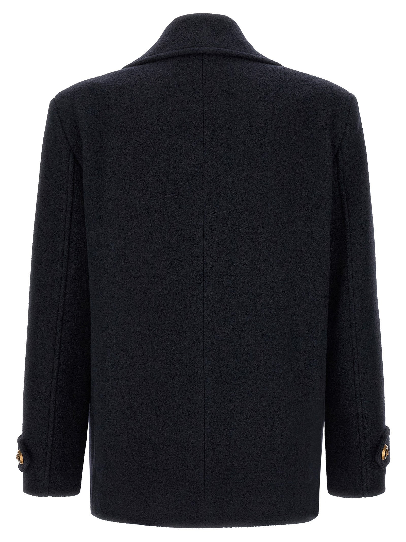 Balmain Wool Caban Blue