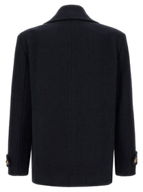 Balmain Wool Caban Blue