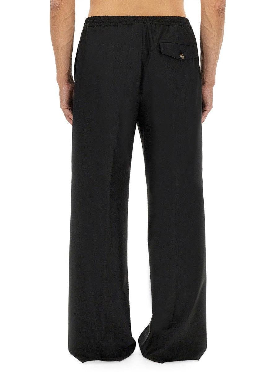 Moschino Men's Wool Canvas Pants Black