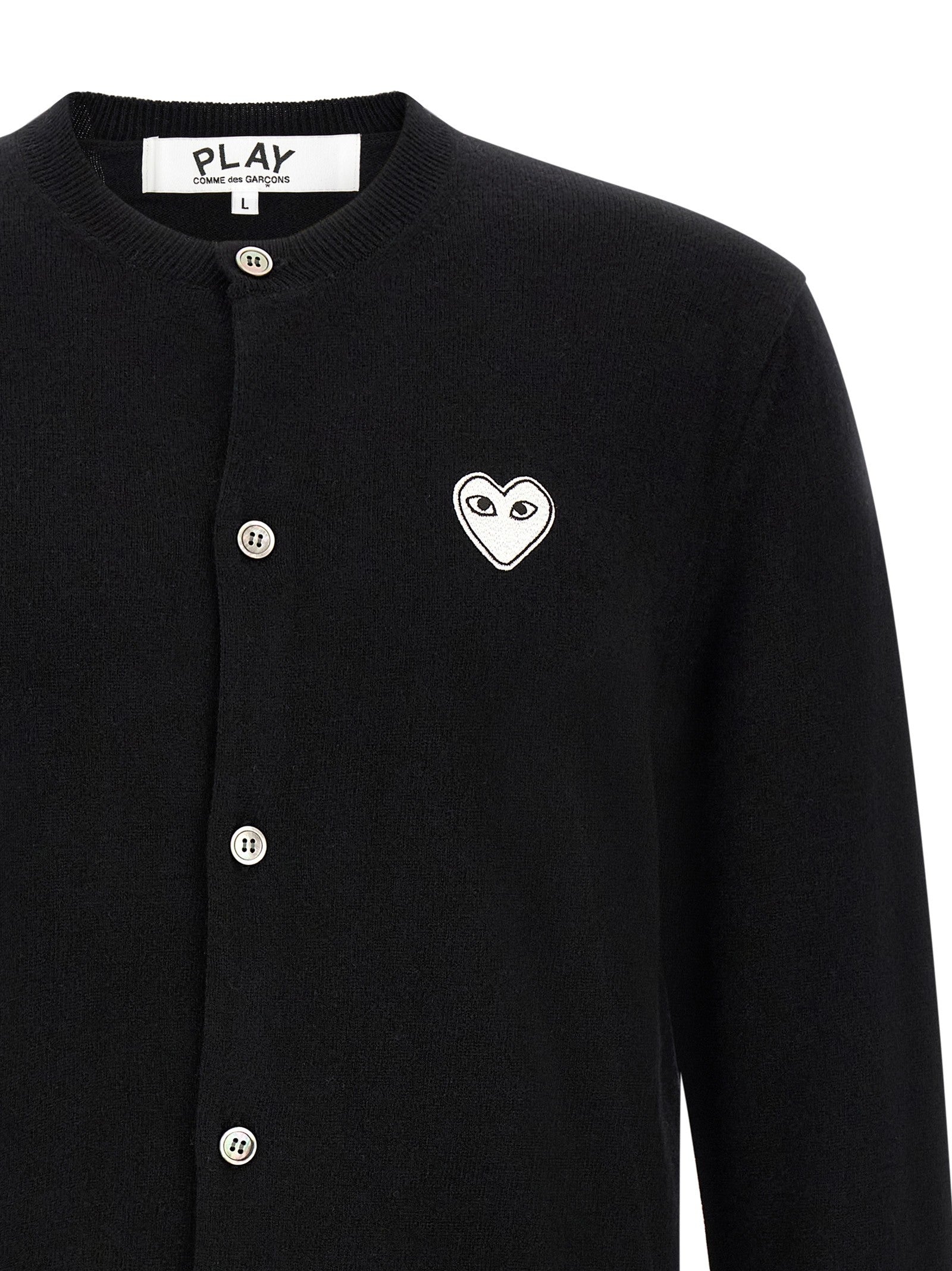 Comme Des Garcons Play Wool Cardigan Black
