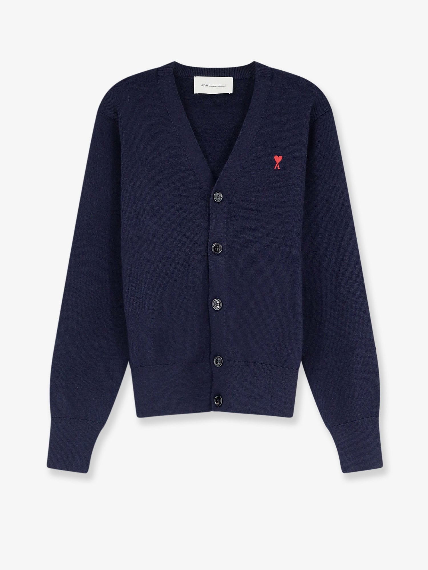 Ami Paris Men's Wool Cardigan Blue