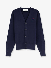 Ami Paris Men's Wool Cardigan Blue