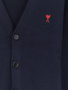Ami Paris Men's Wool Cardigan Blue, view 3