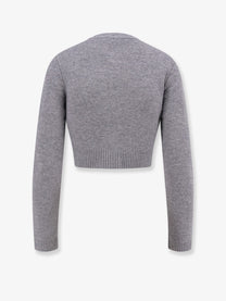 self-portrait Women's Wool Cardigan Grey