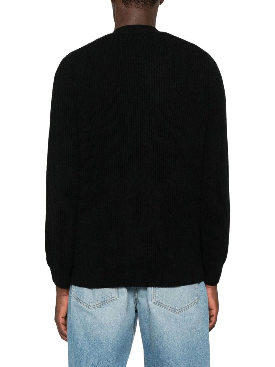 Mc2 Saint Barth Men's Wool Cardigan Black