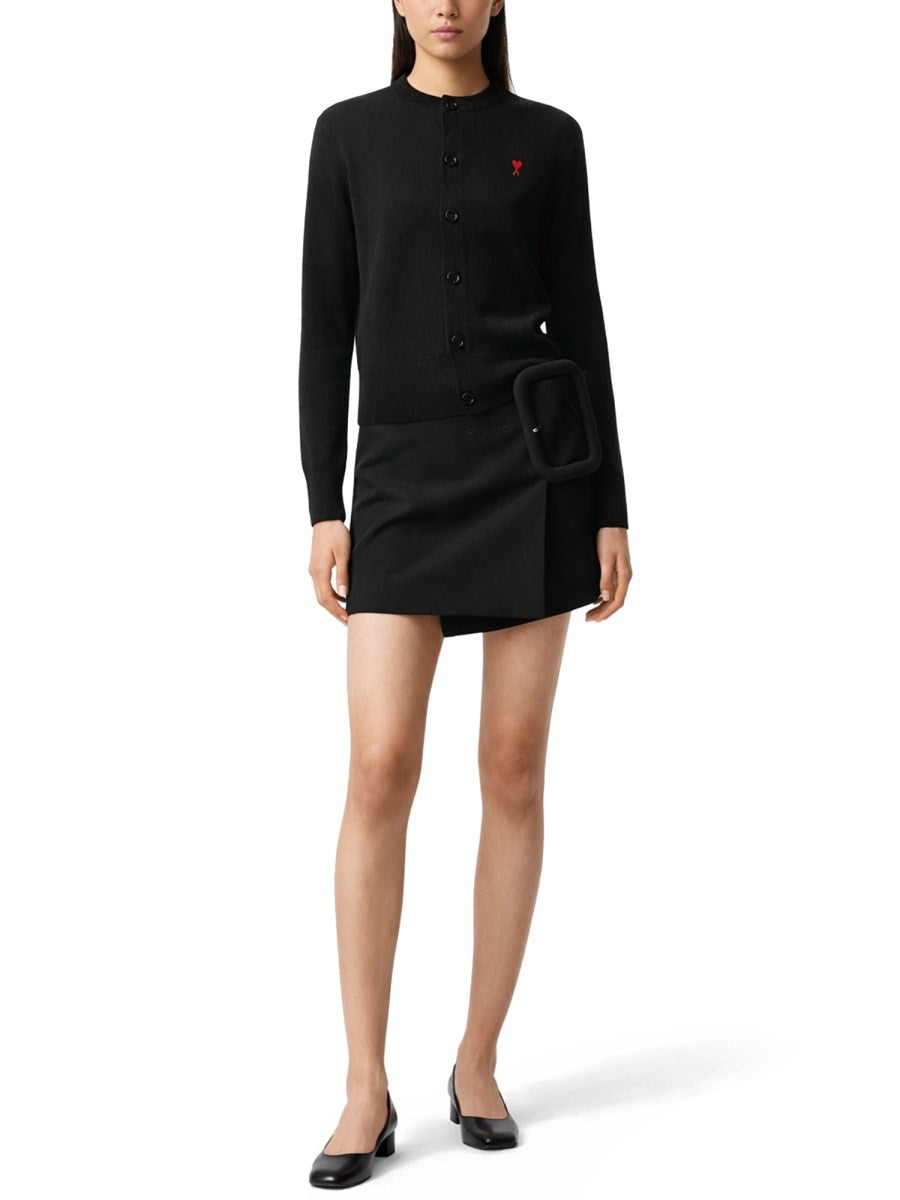 Ami Paris Women's Wool Cardigan Black