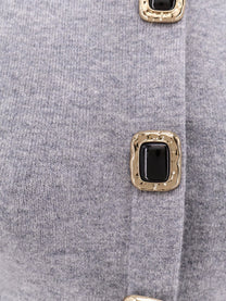 self-portrait Women's Wool Cardigan Grey