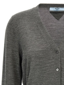 PRADA Wool Cardigan Grey