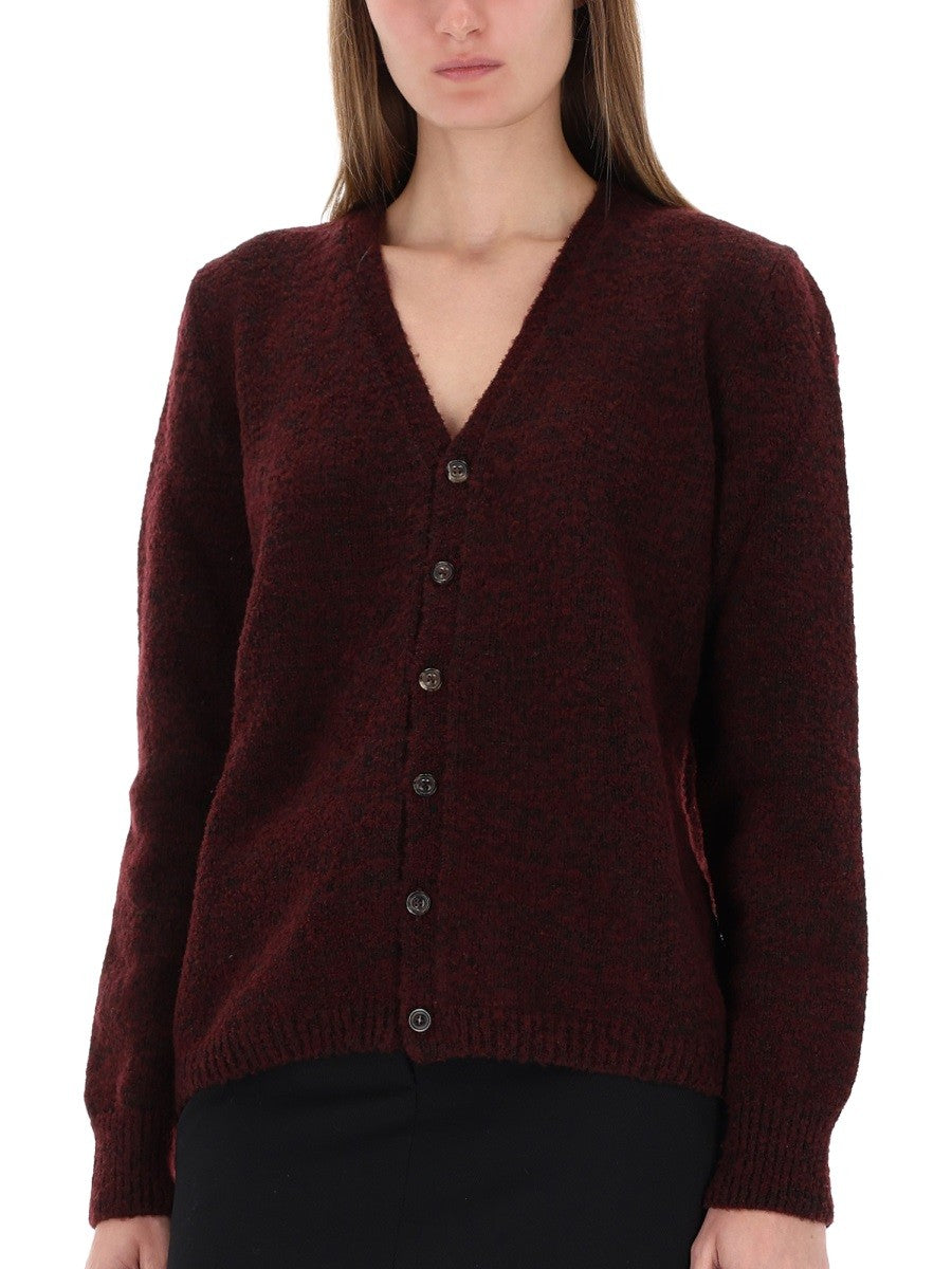 Maison Margiela Women's Wool Cardigan Red