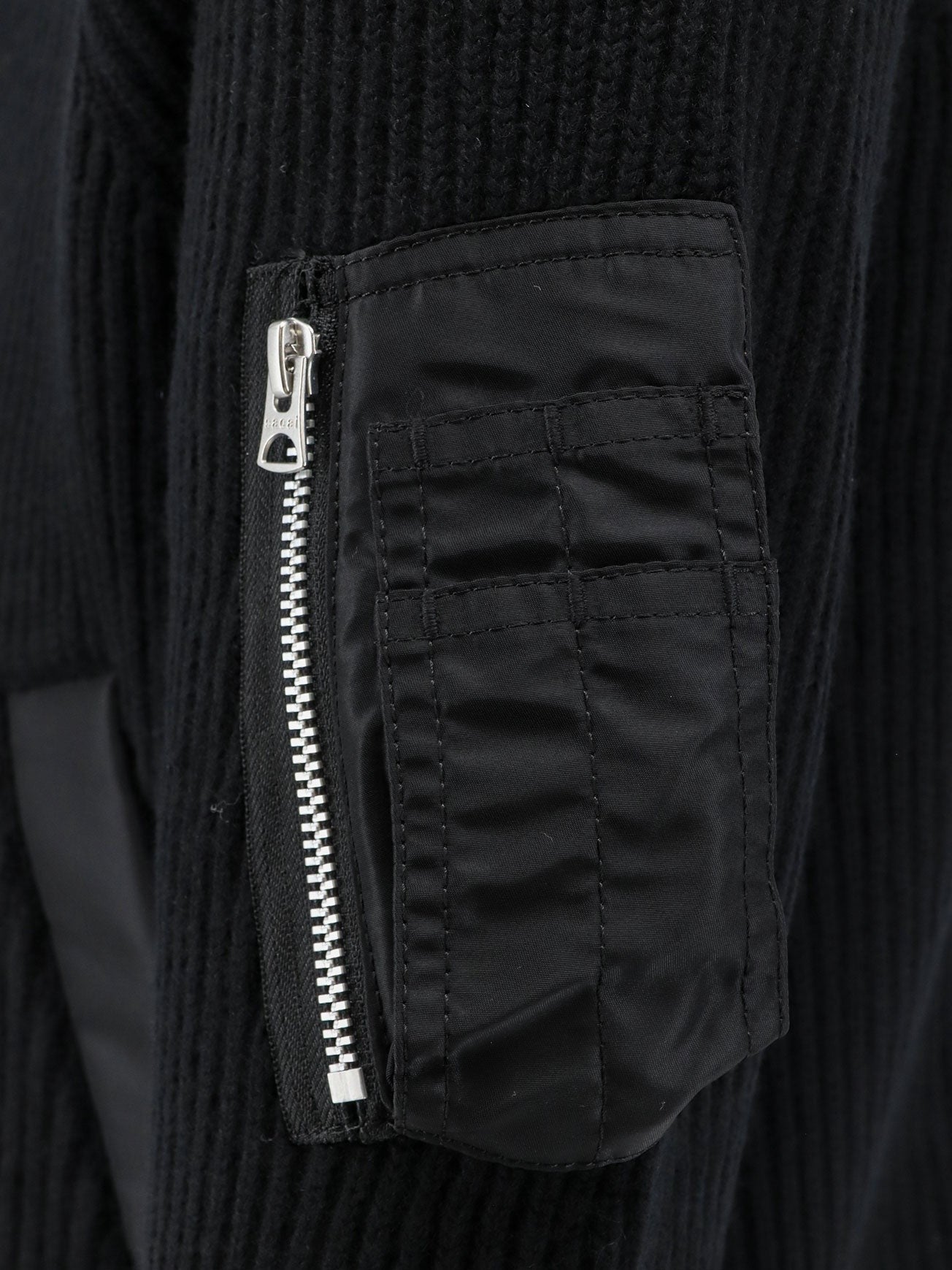 Sacai Men's Wool Cardigan Black