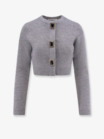 self-portrait Women's Wool Cardigan Grey