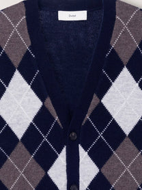 DUNST Men's Wool Cardigan Blue