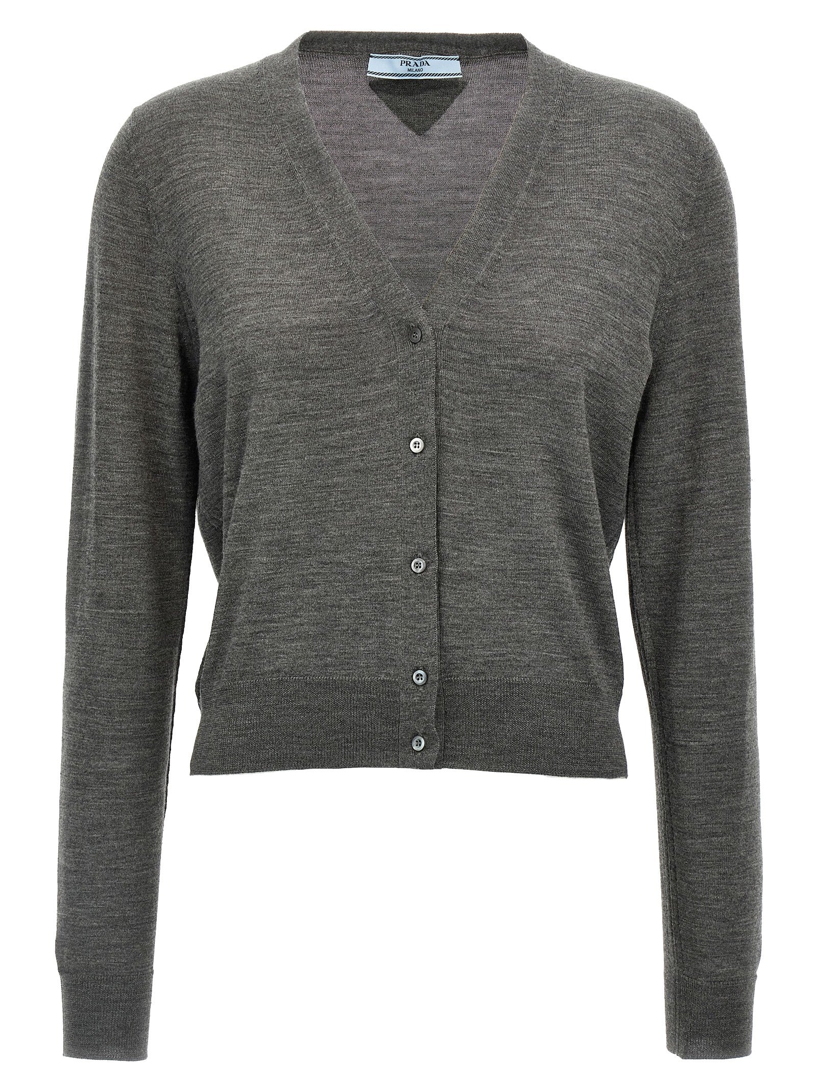 PRADA Wool Cardigan Grey