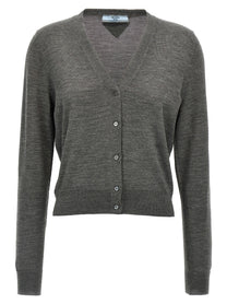 PRADA Wool Cardigan Grey
