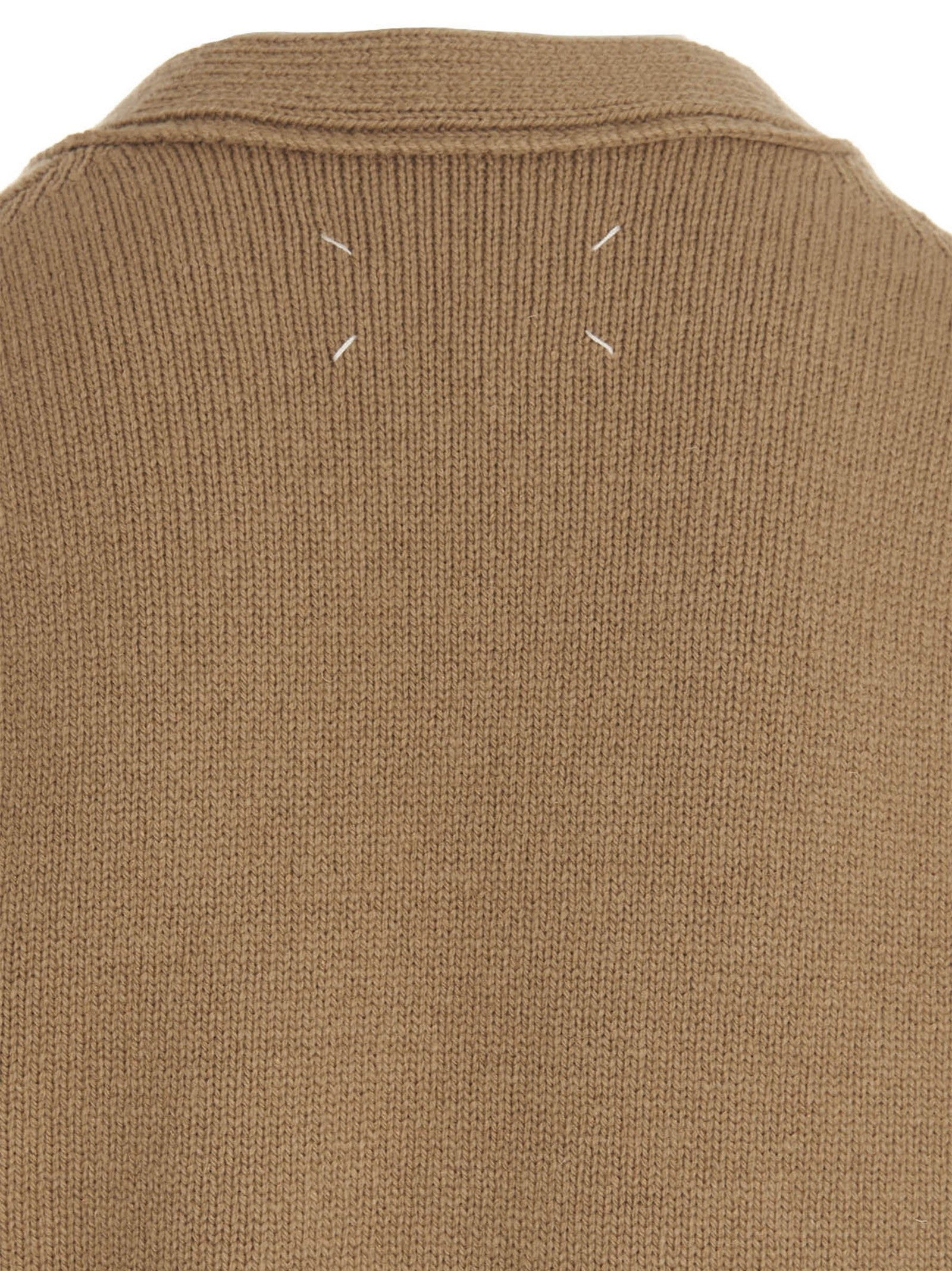Maison Margiela Wool Cardigan Beige