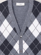 DUNST Men's Wool Cardigan Grey, view 3