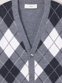 DUNST Men's Wool Cardigan Grey