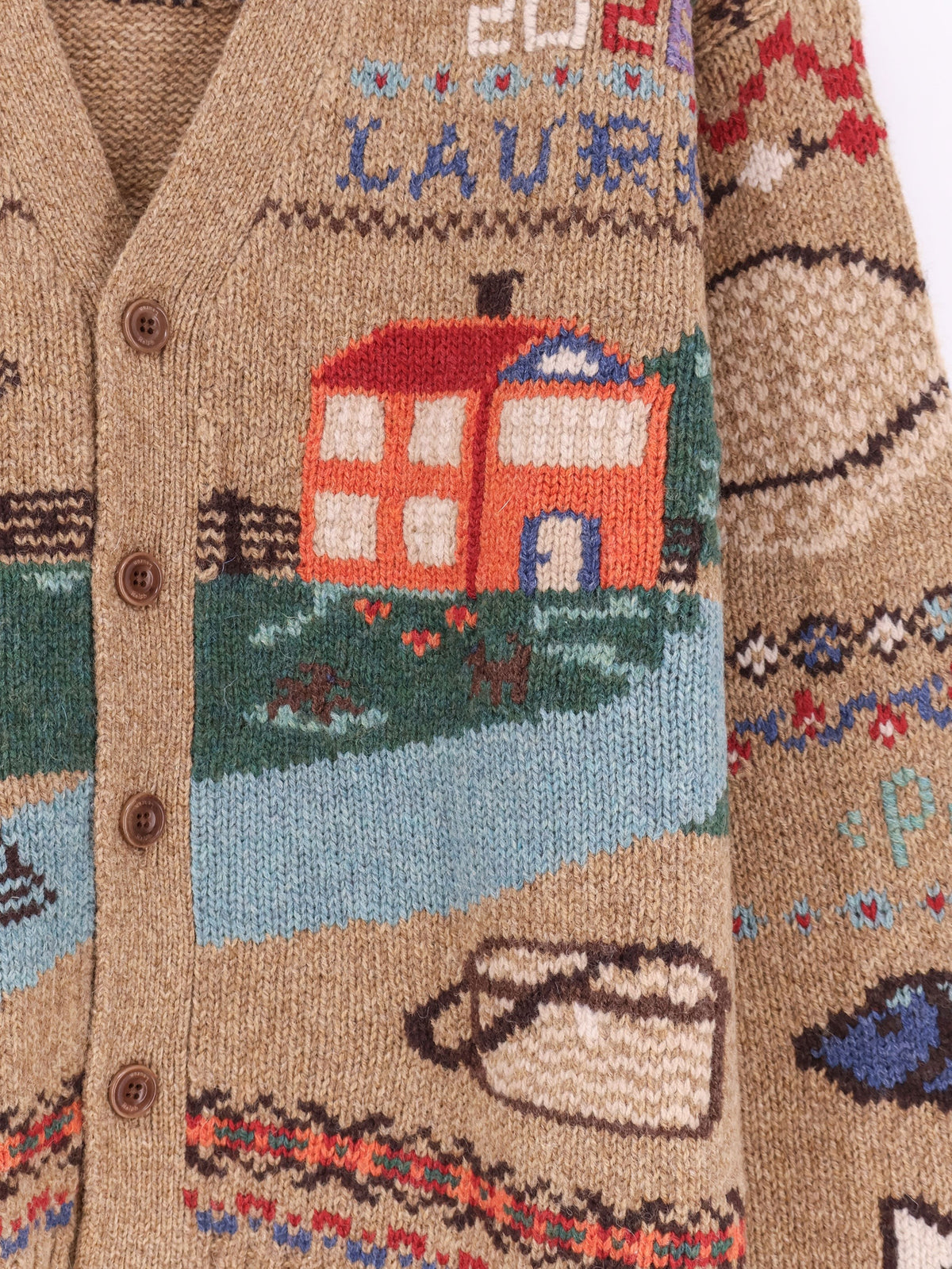 Polo Ralph Lauren Men's Wool Cardigan Beige