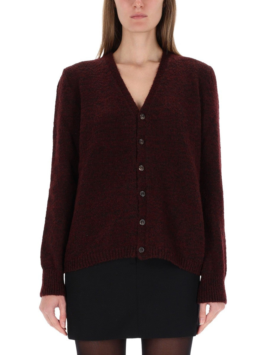 Maison Margiela Women's Wool Cardigan Red