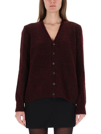Maison Margiela Women's Wool Cardigan Red