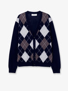 DUNST Men's Wool Cardigan Blue