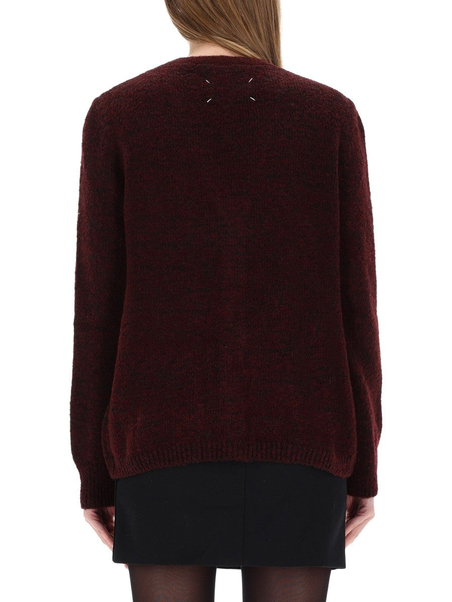 Maison Margiela Women's Wool Cardigan Red