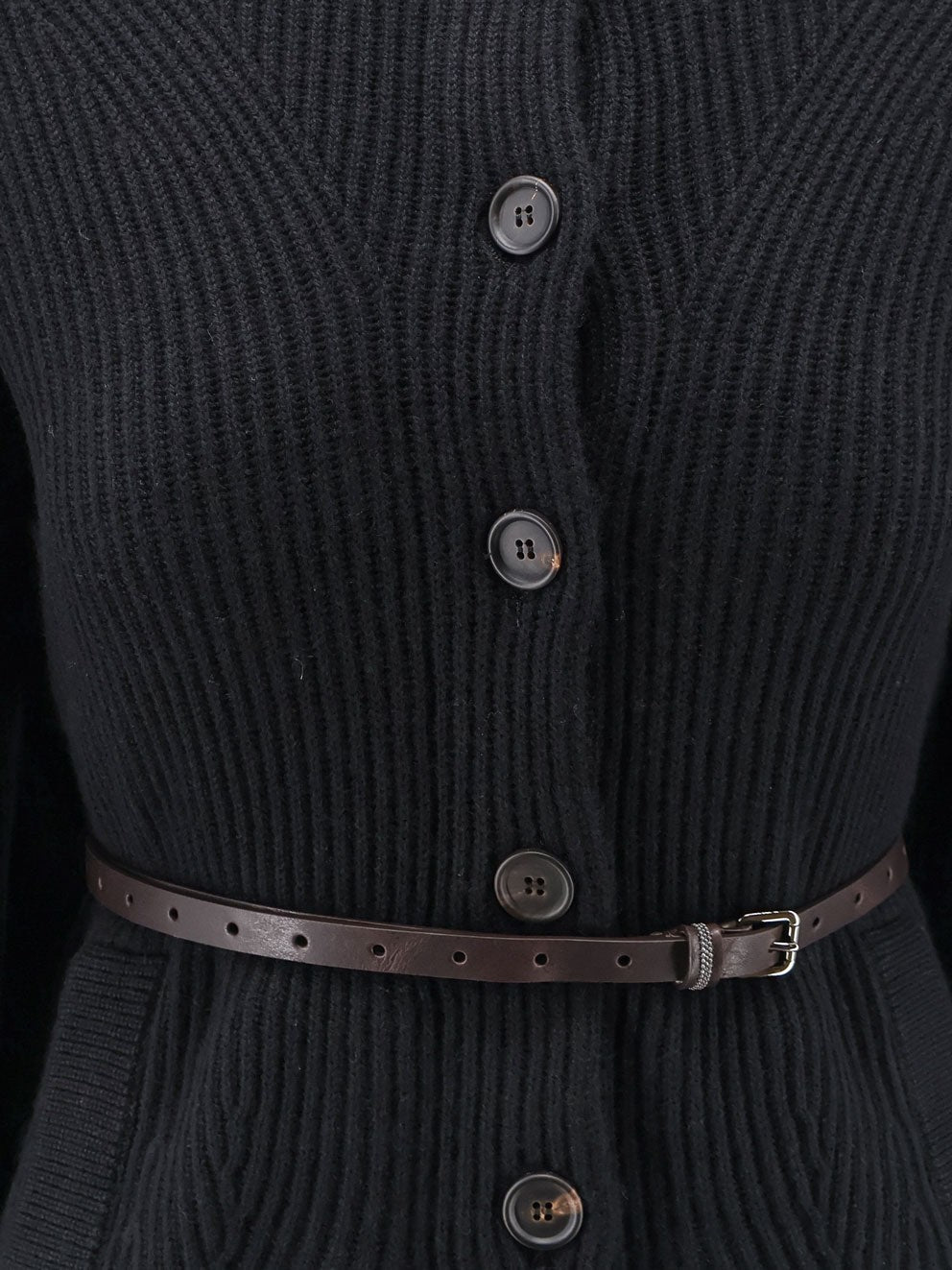 Brunello Cucinelli Women's Cashmere and Silk Blend Cardigan Black