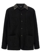 Comme Des Garҫons Homme Wool Cloth Jacket Black