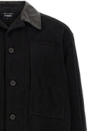 Comme Des Garҫons Homme Wool Cloth Jacket Black
