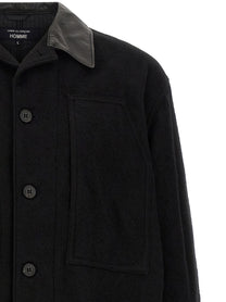 Comme Des Garҫons Homme Wool Cloth Jacket Black