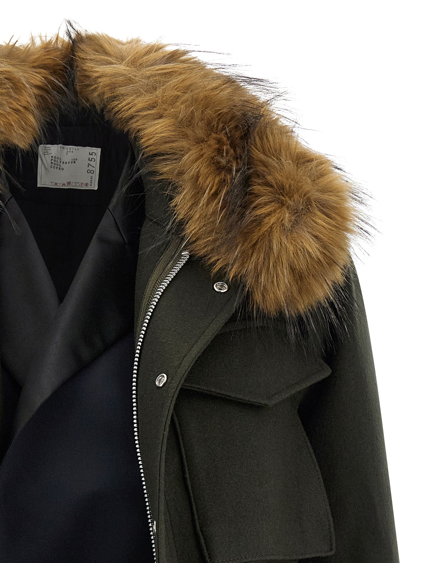 Sacai Wool Coat Green