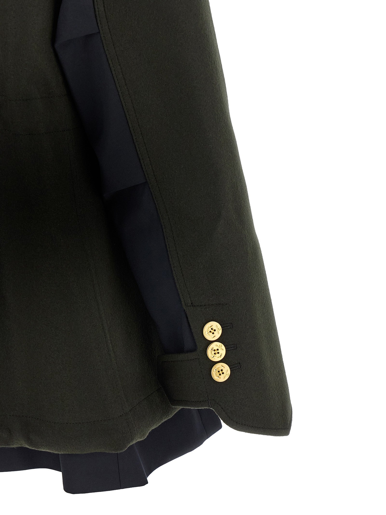 Sacai Wool Coat Green
