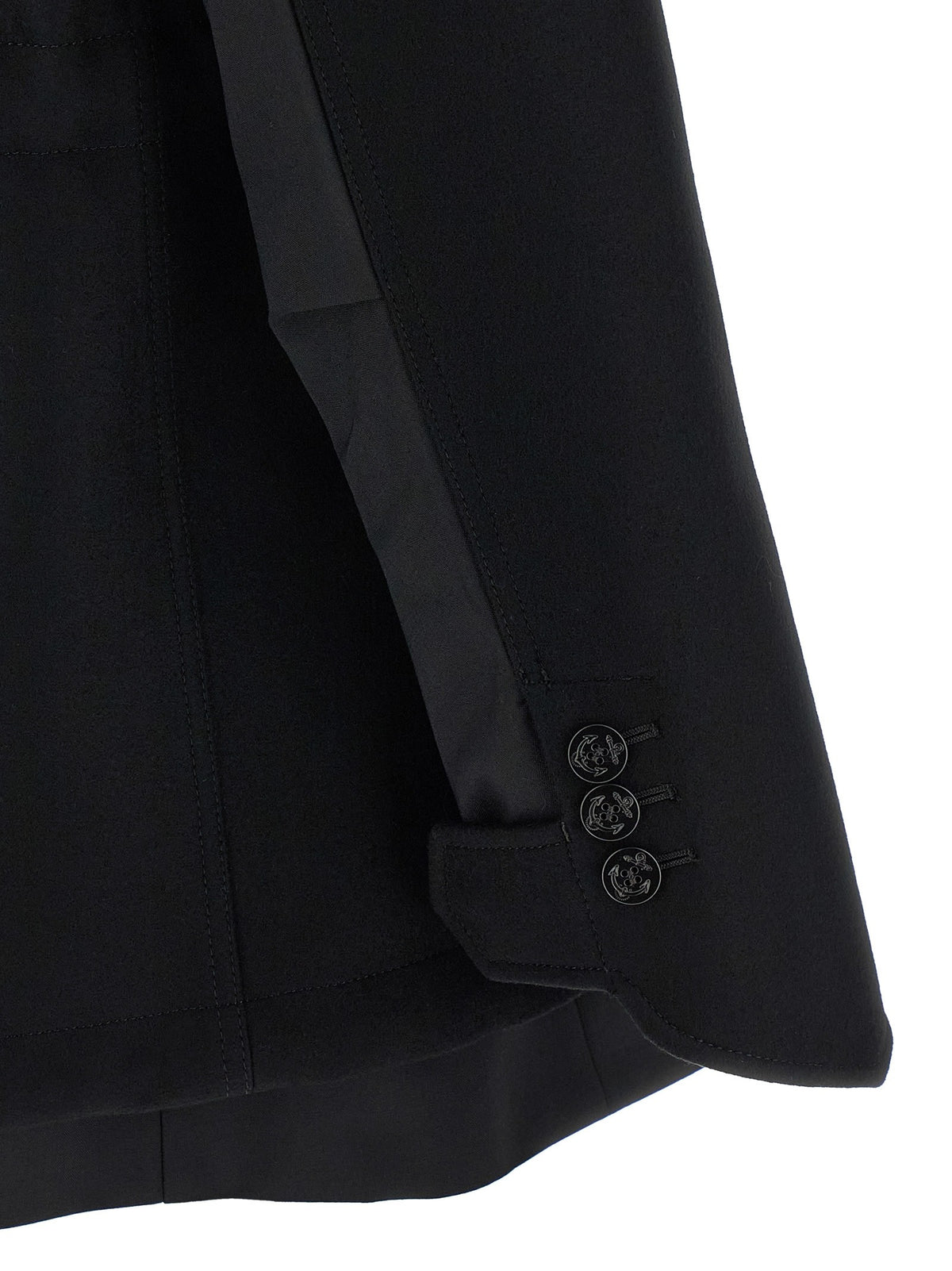 Sacai Wool Coat Black, view 5