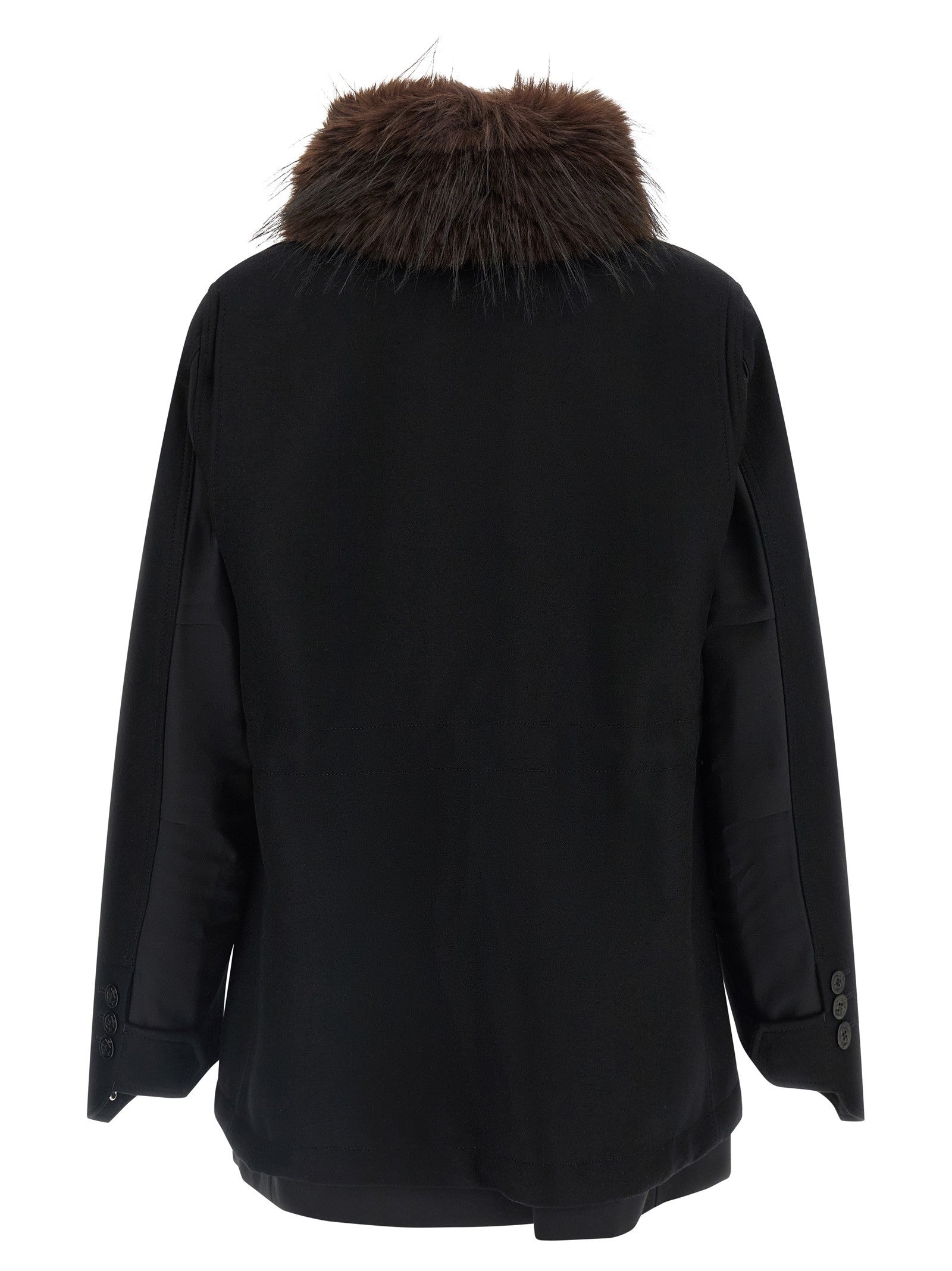 Sacai Wool Coat Black