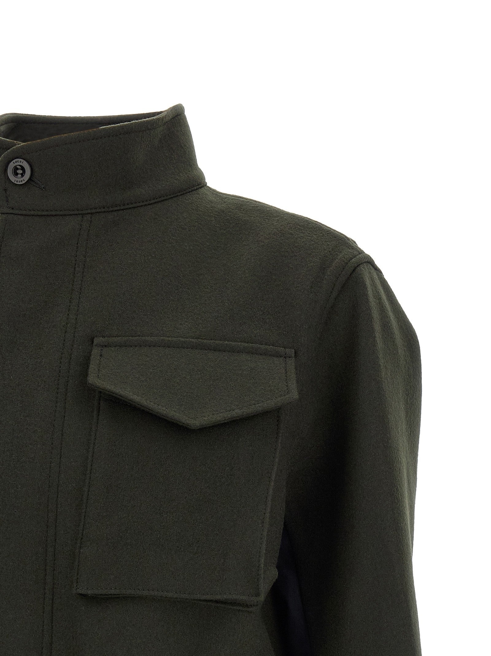 Sacai Wool Coat Green