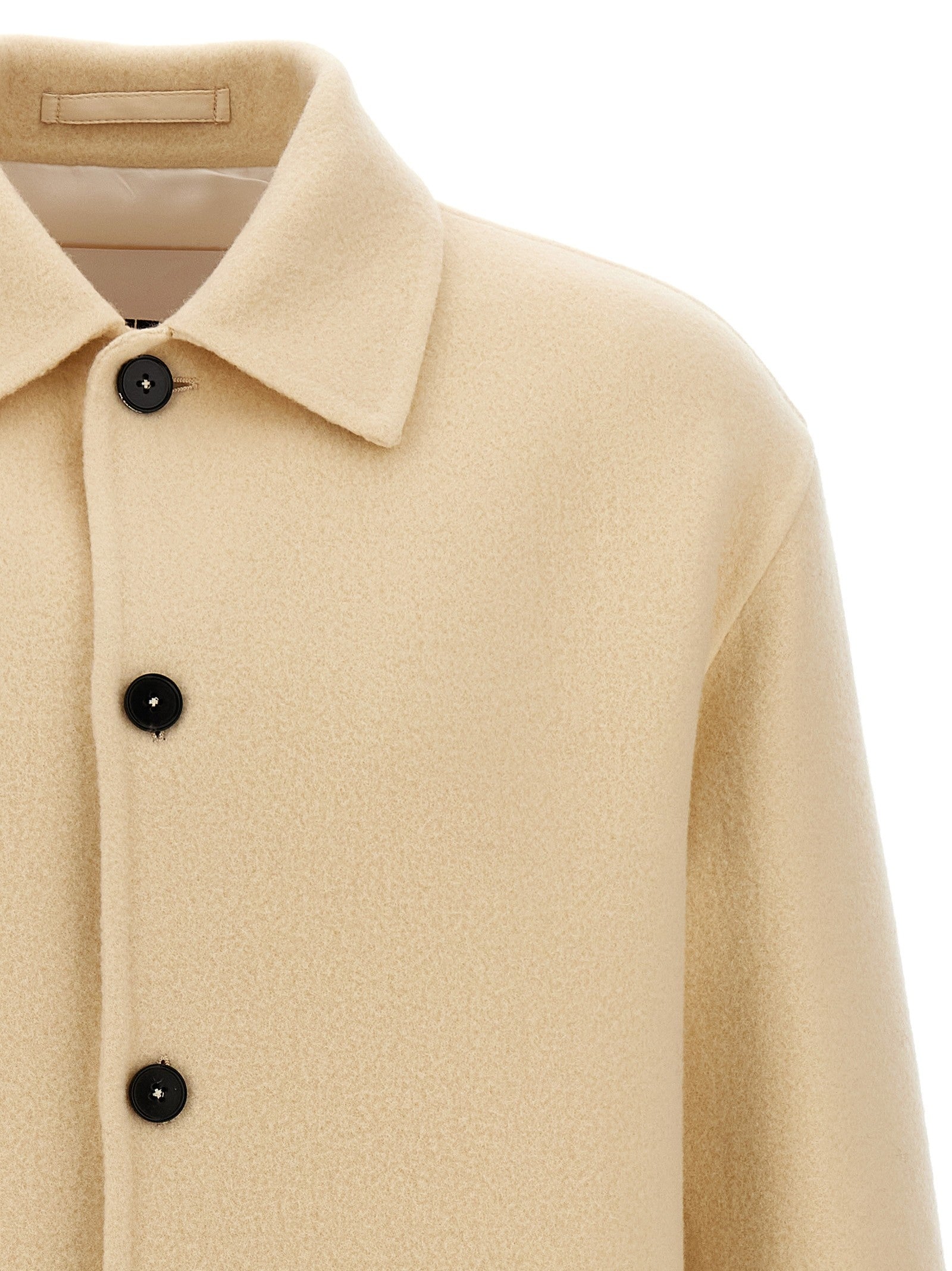Jil Sander Wool Coat Beige
