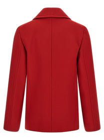 AURALEE Wool Coat Red