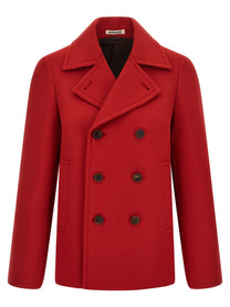AURALEE Wool Coat Red