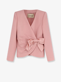 Valentino Women's Wool Crepe Blazer Pink